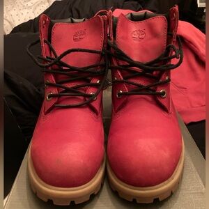 Junior Boys Timberland Red Boots Great Condition Size 6.5